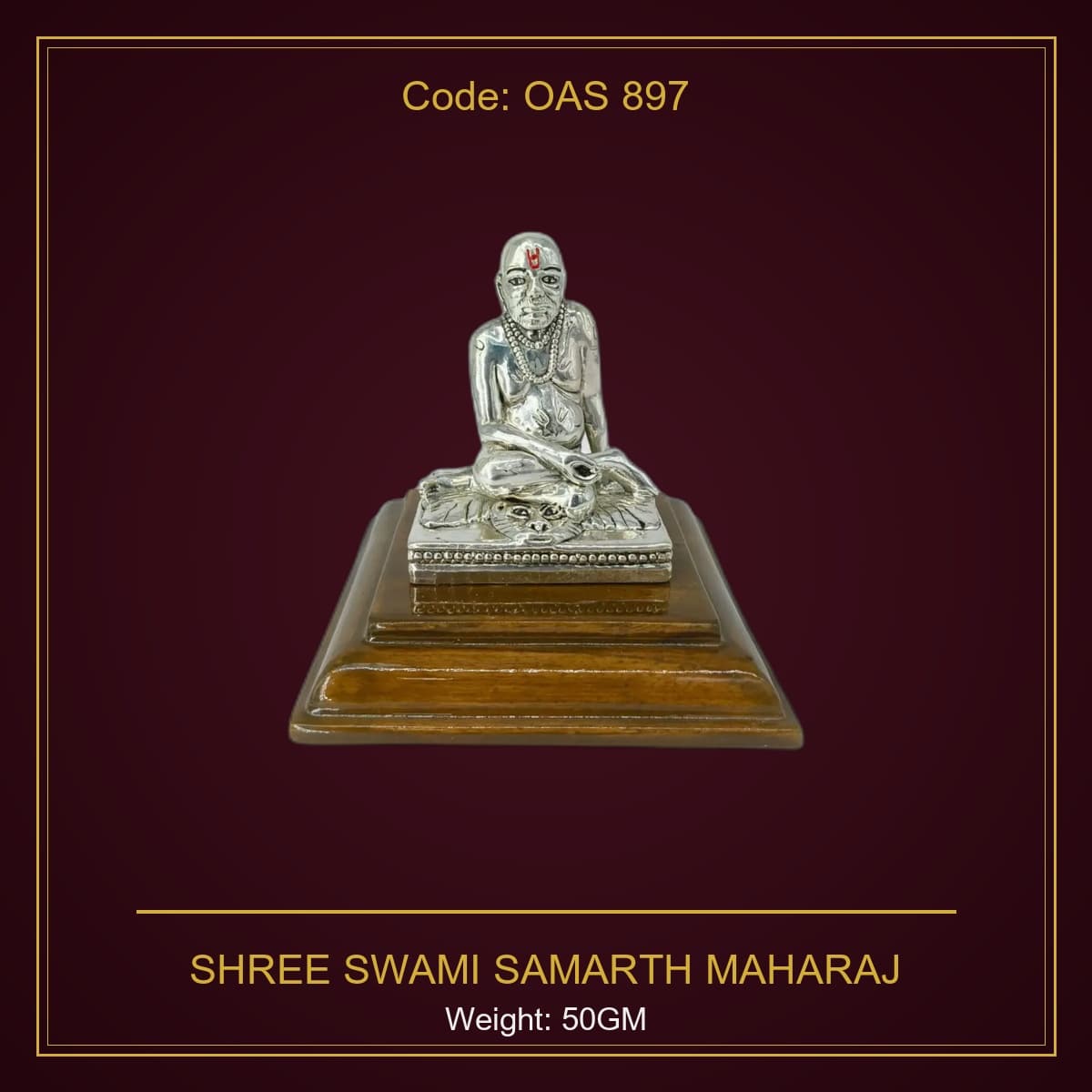 999 Silver Shree Swami Samarth Maharaj