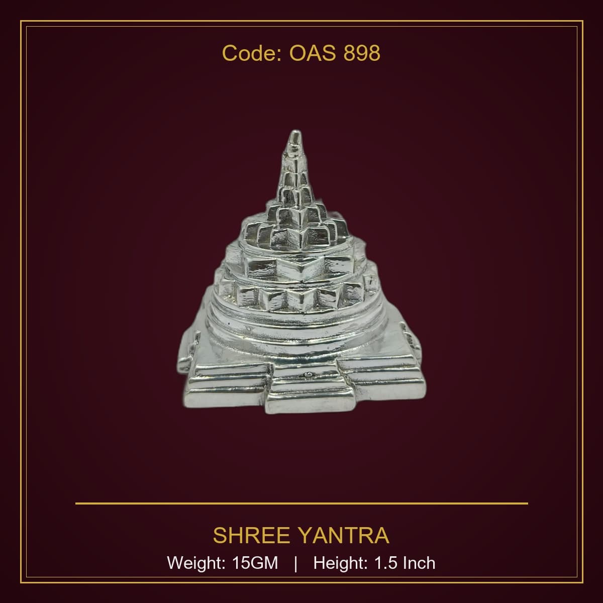 999 Silver Shree Yantra