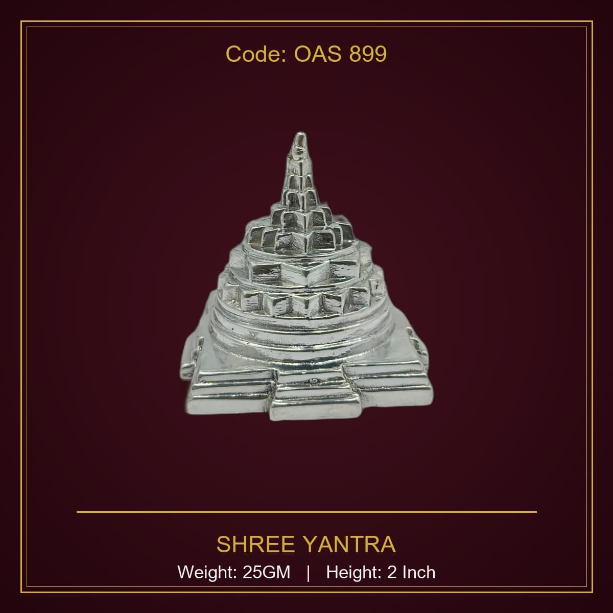 999 Silver Shree Yantra