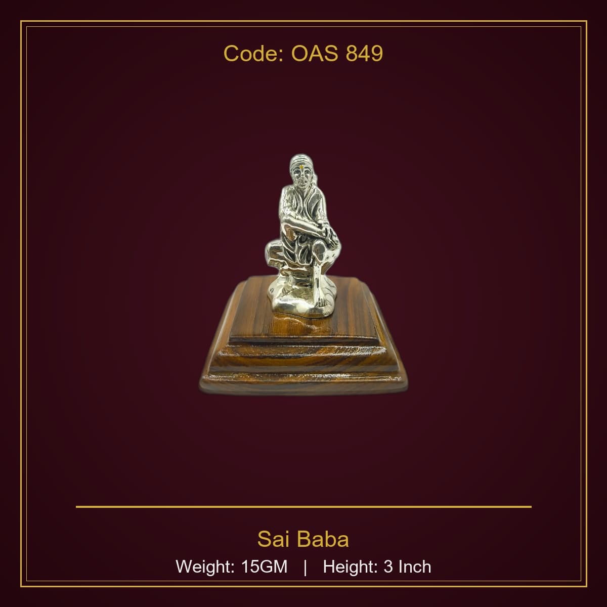 999 Silver Sai Baba