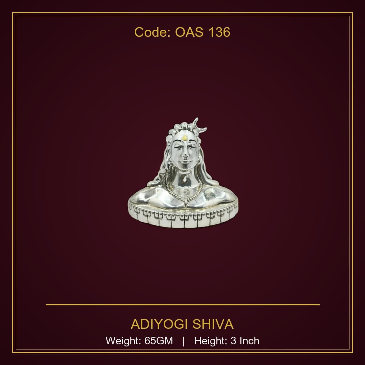 999 Silver Adiyogi Shiva