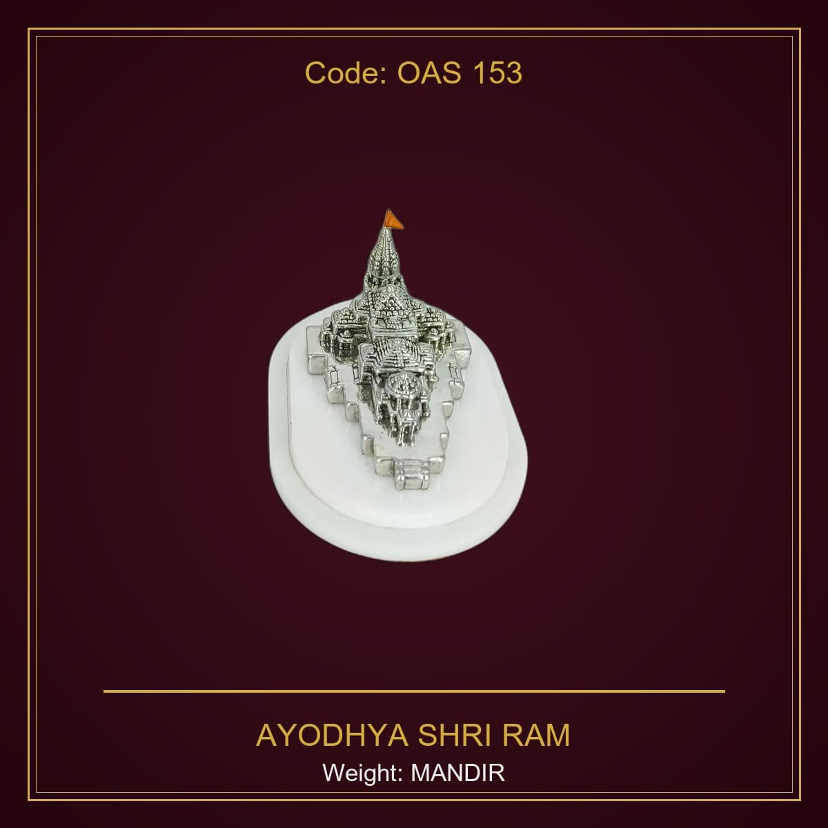 999 Silver Ayodhya Shri Ram Mandir