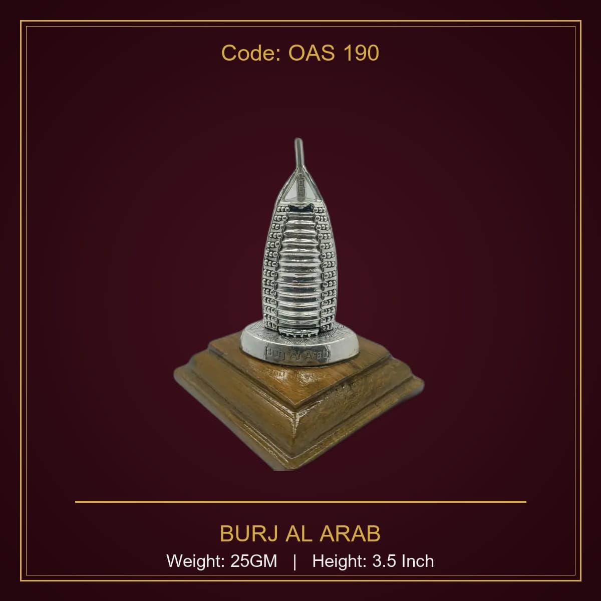 999 Silver Burj Al Arab