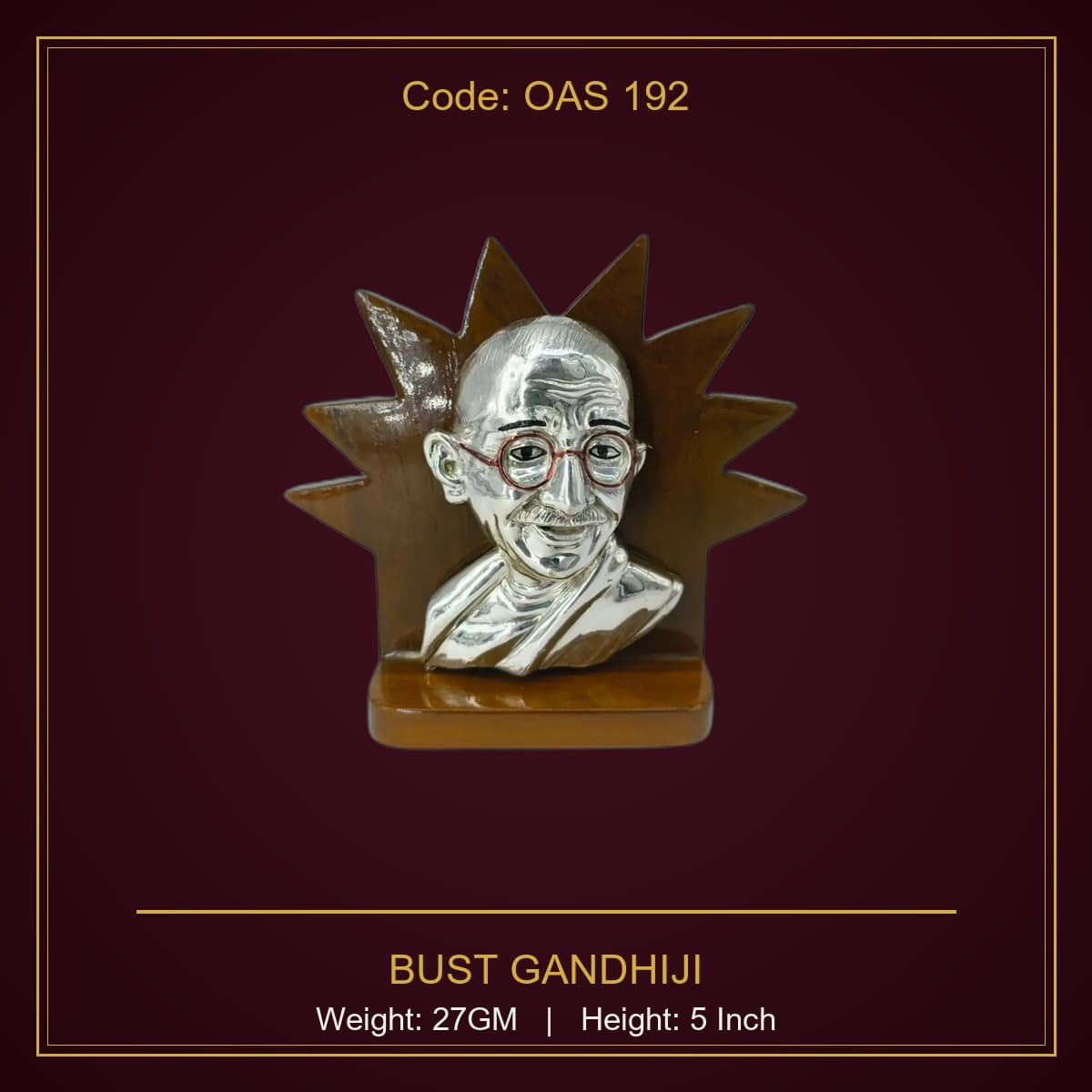 999 Silver Bust Gandhiji