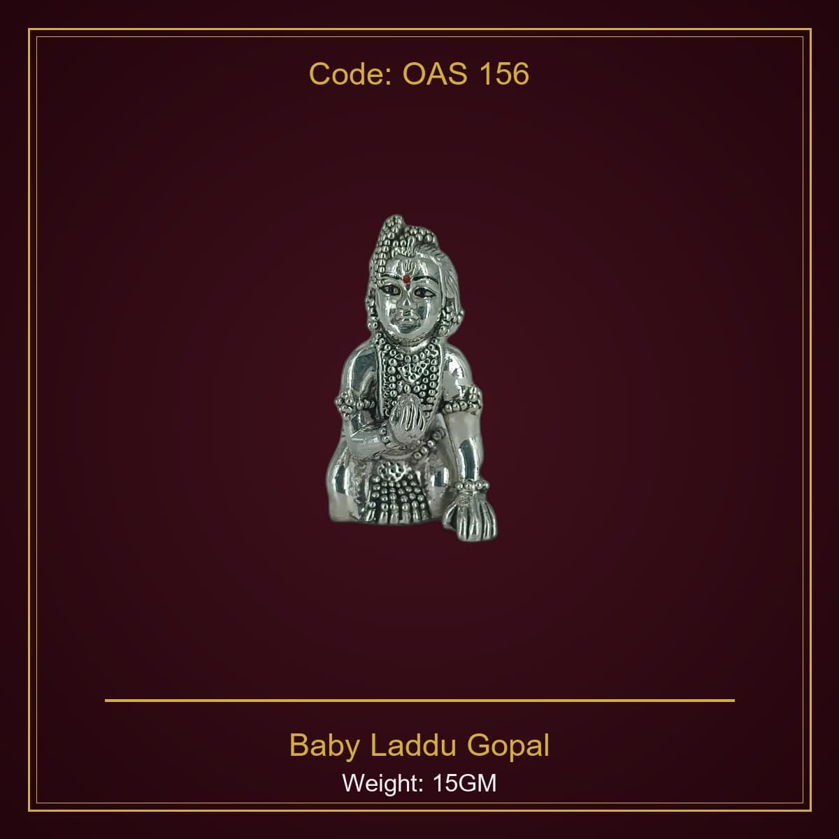 999 Silver Baby Laddu Gopal
