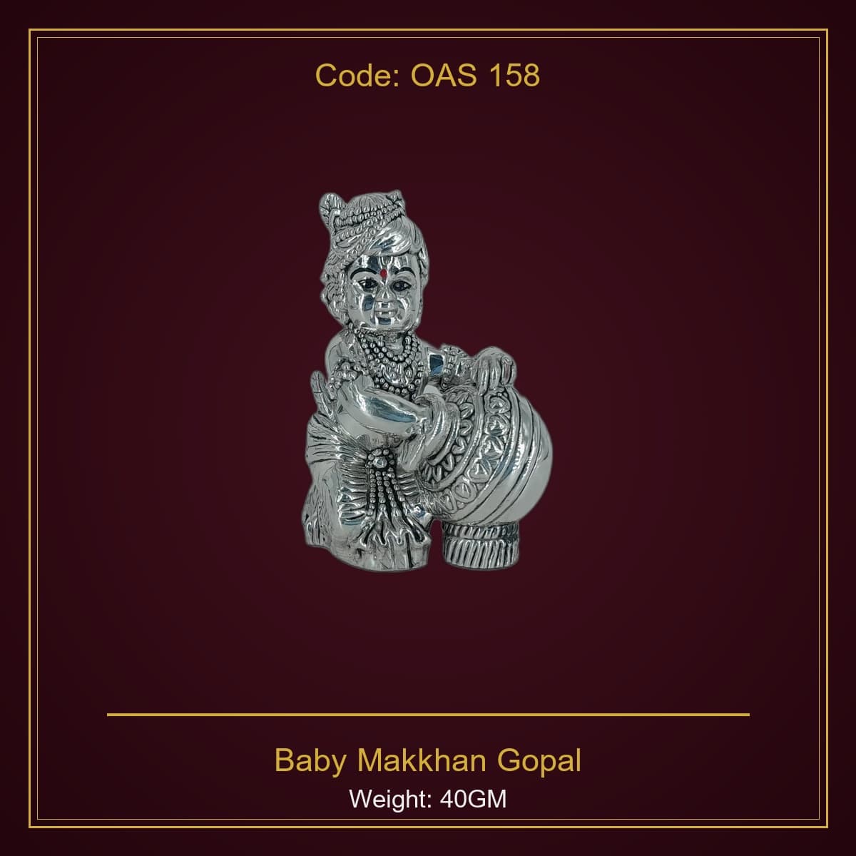 999 Silver Baby Makkhan Gopal