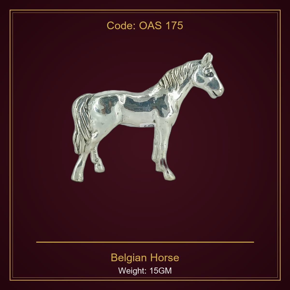 999 Silver Belgian Horse