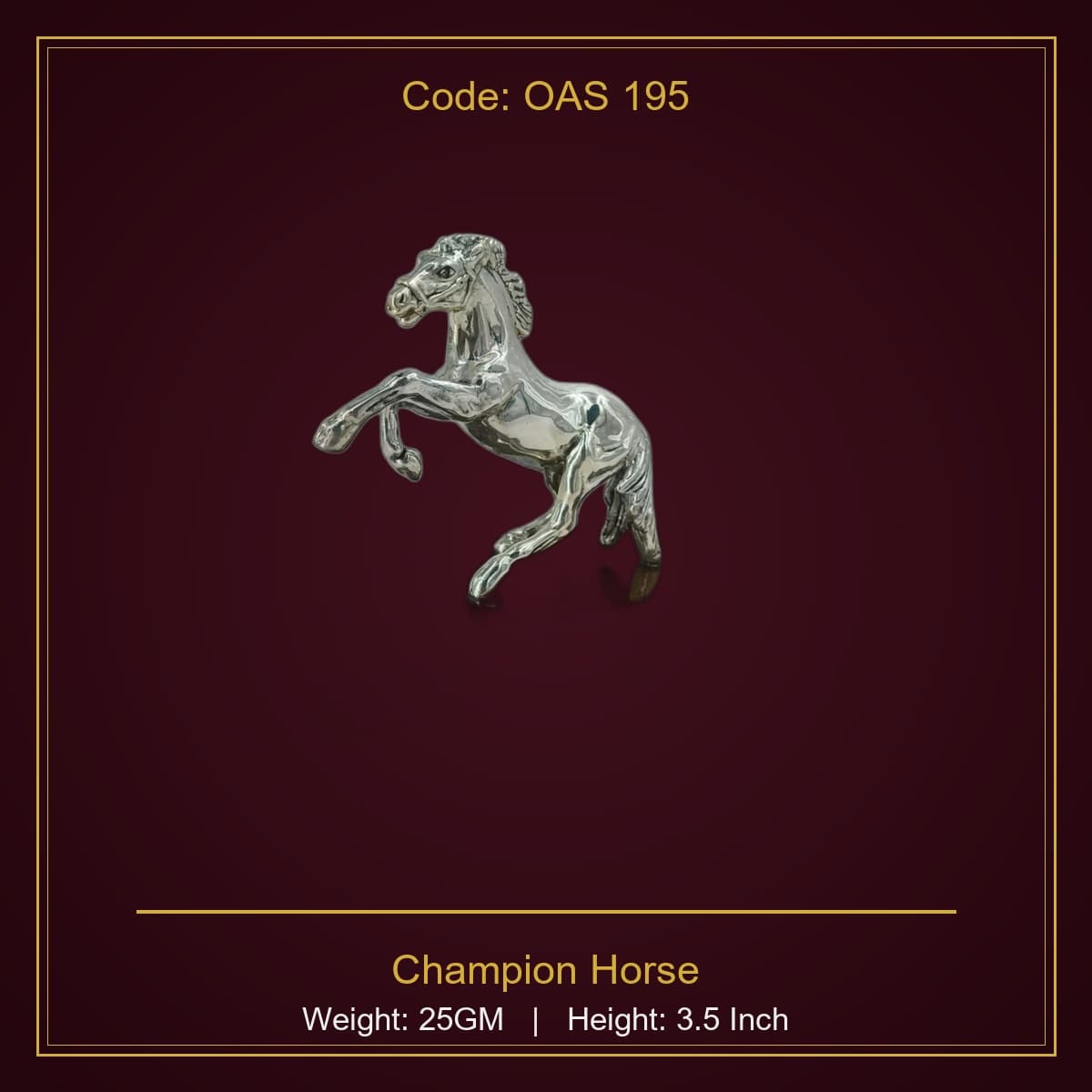 999 Silver Champion Horse