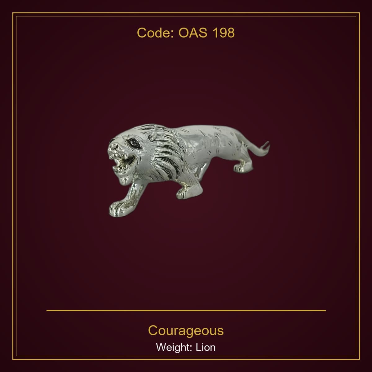 999 Silver Courageous Lion