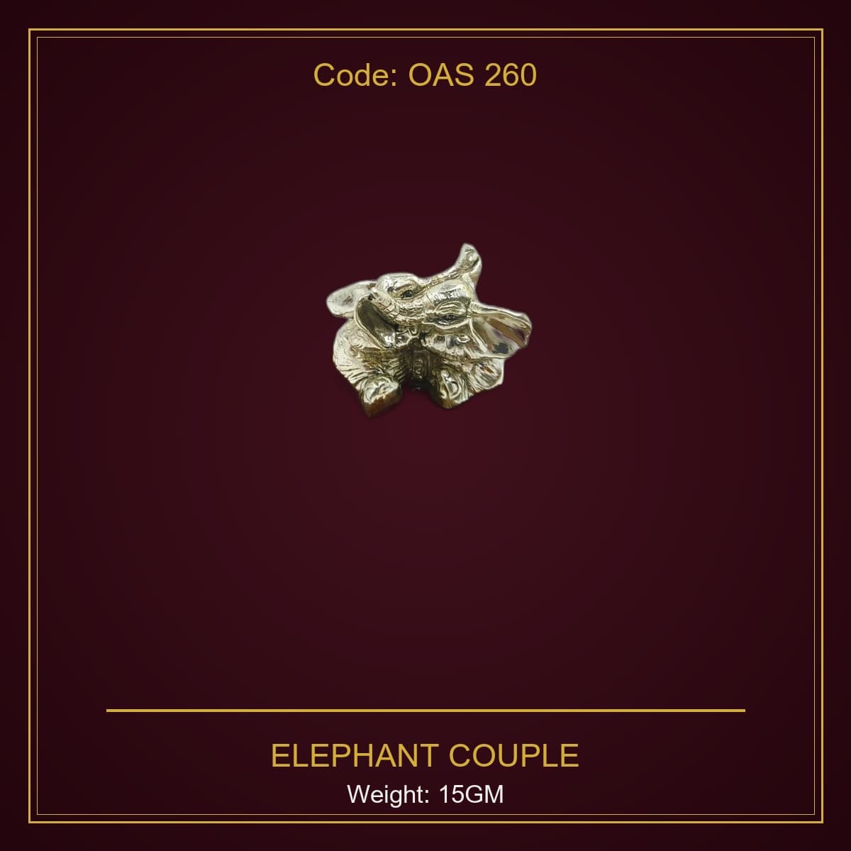 999 Silver Elephant Couple
