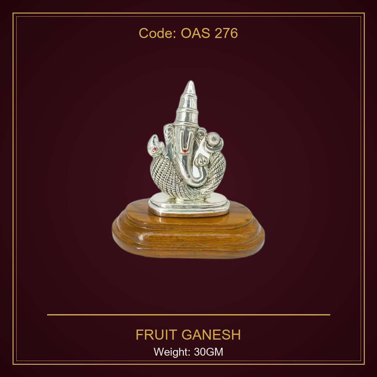 999 Silver Fruit Ganesh