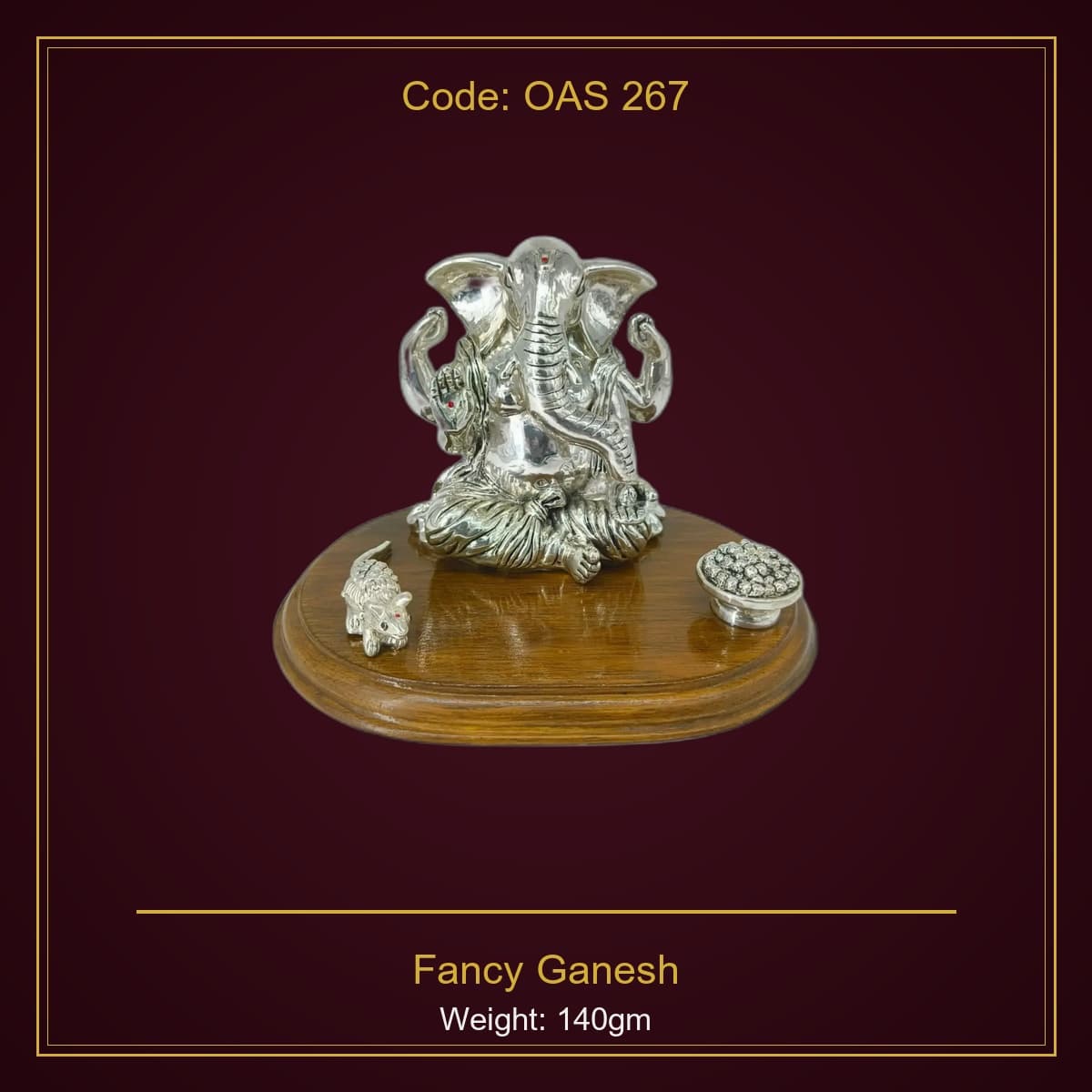 999 Silver Fancy Ganesh