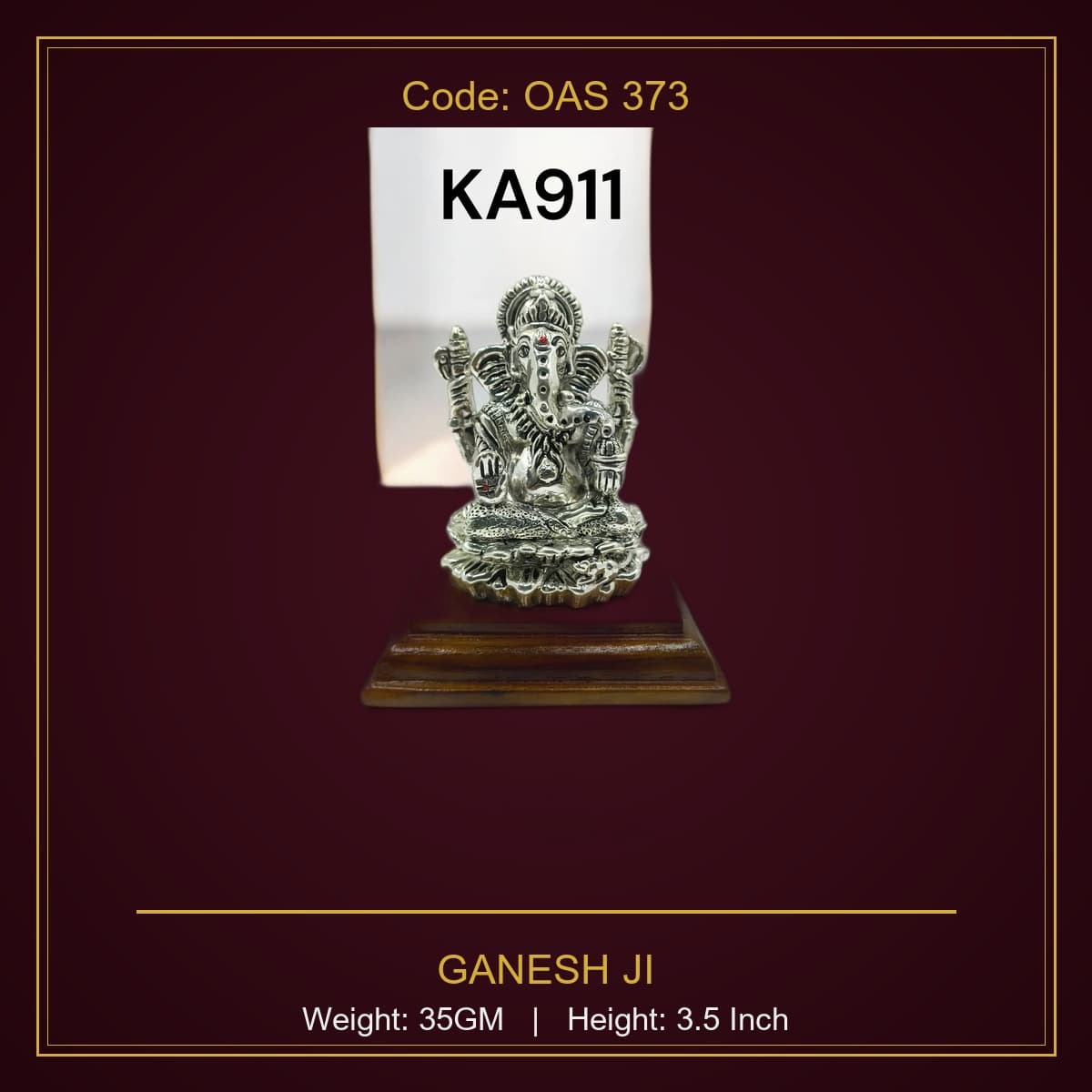 999 Silver Ganesh Ji