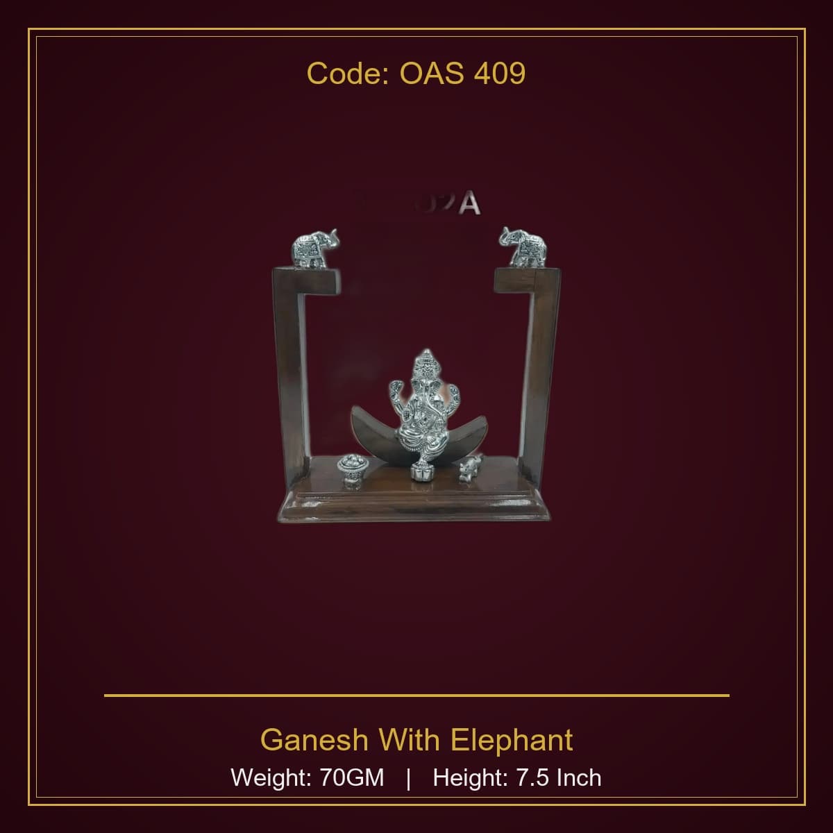 999 Silver Ganesh With Elephant
