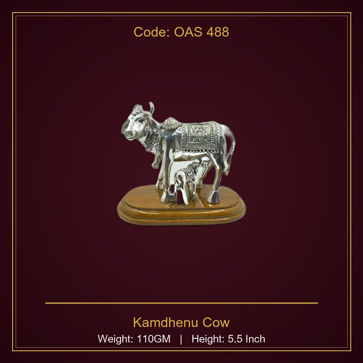 999 Silver Kamdhenu Cow