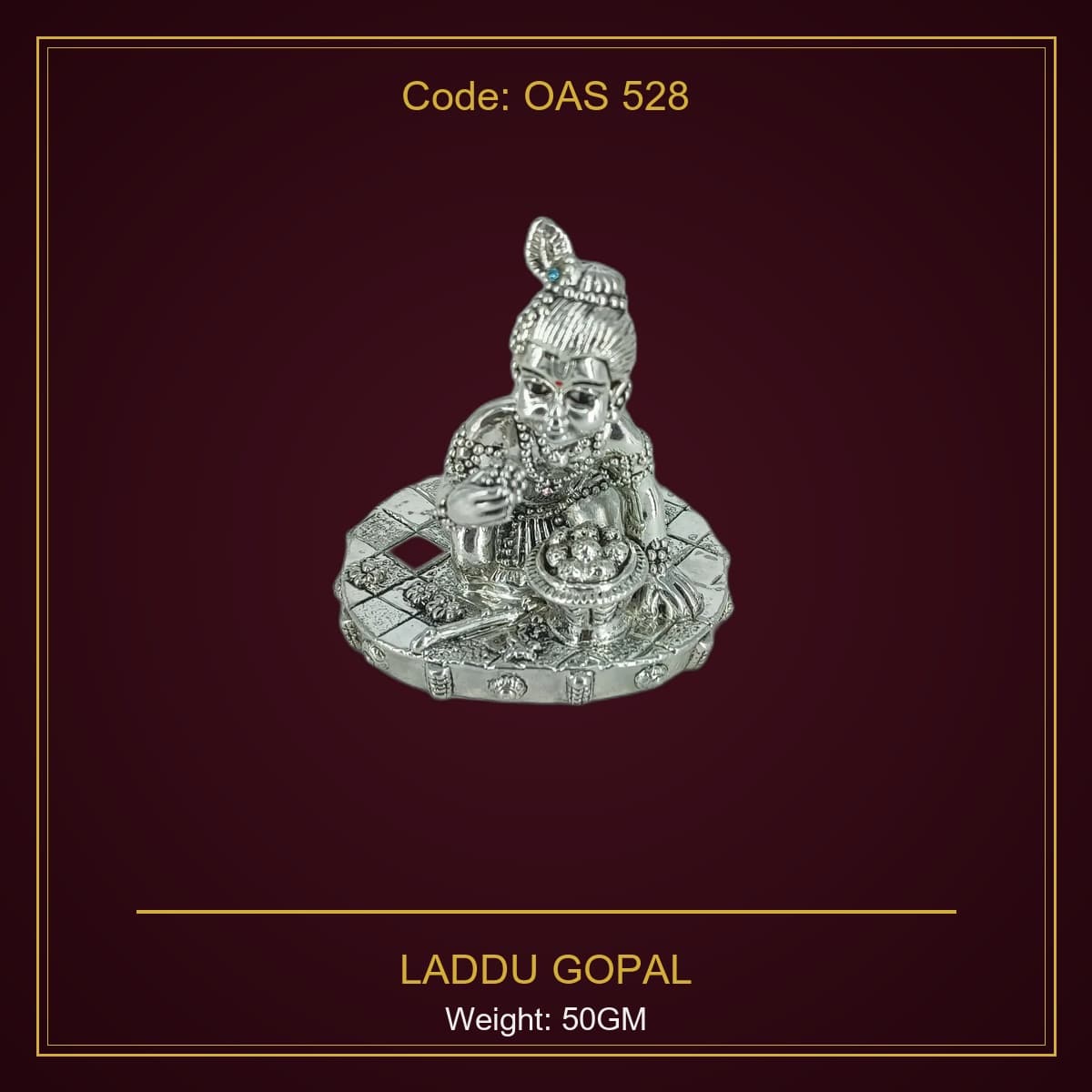 999 Silver Laddu Gopal