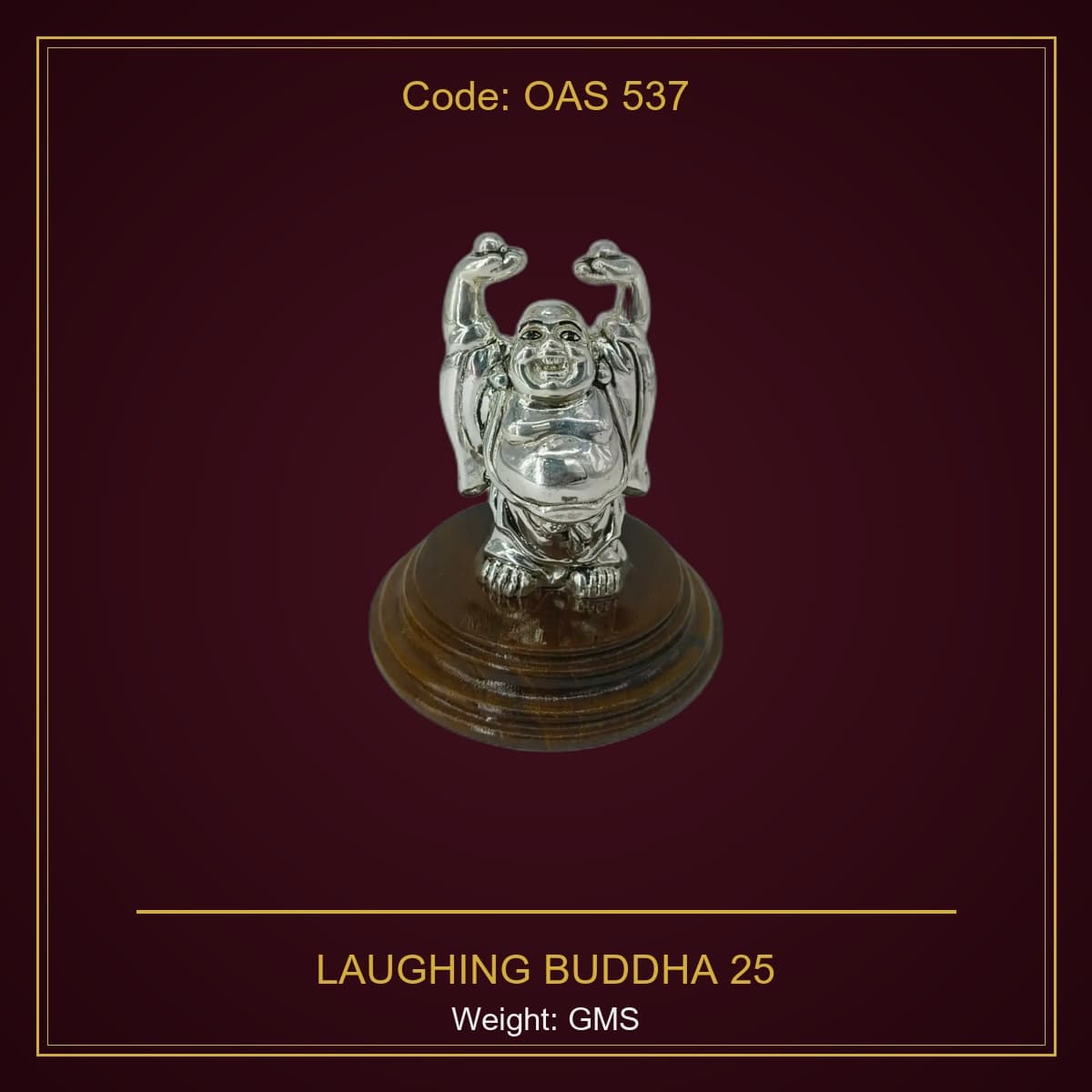999 Silver Laughing Buddha