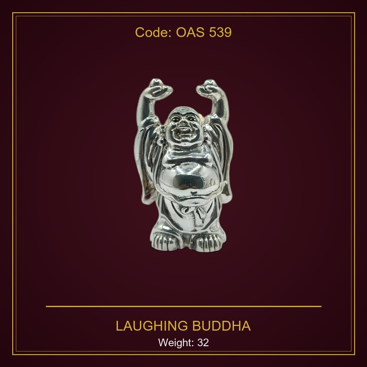 999 Silver Laughing Buddha 32