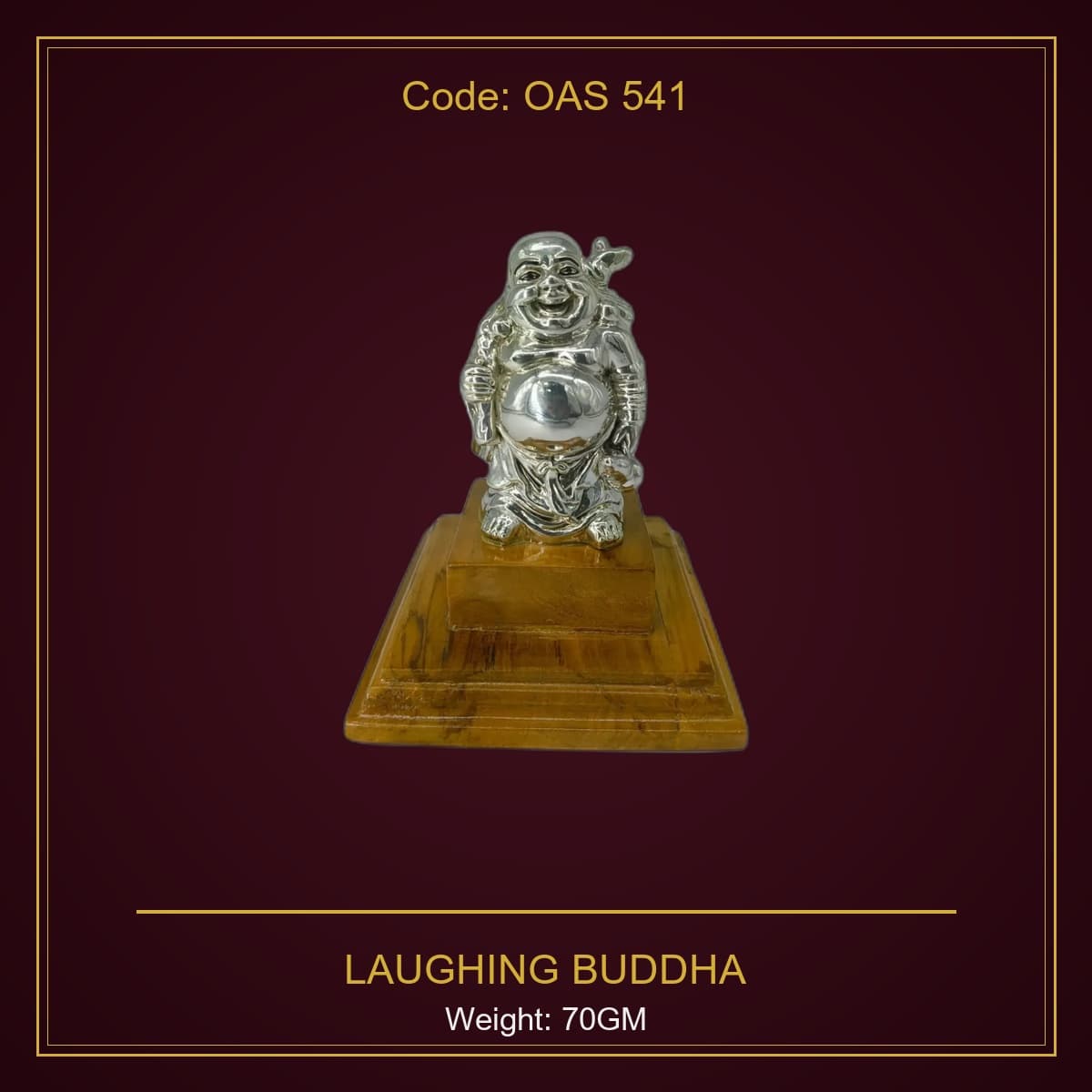 999 Silver Laughing Buddha