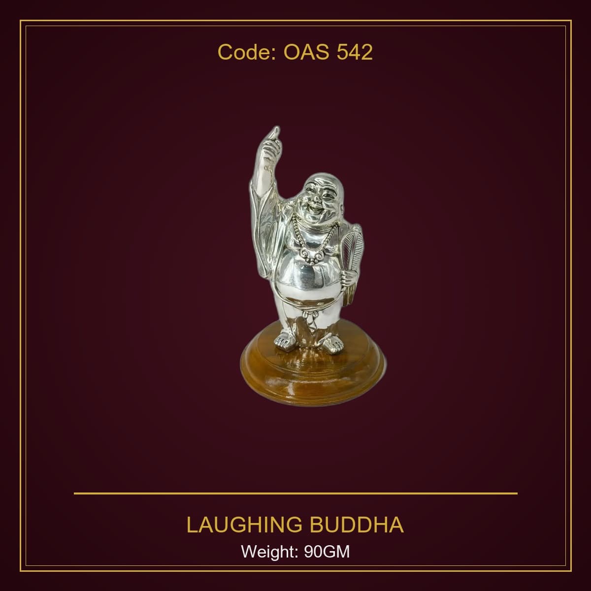 999 Silver Laughing Buddha