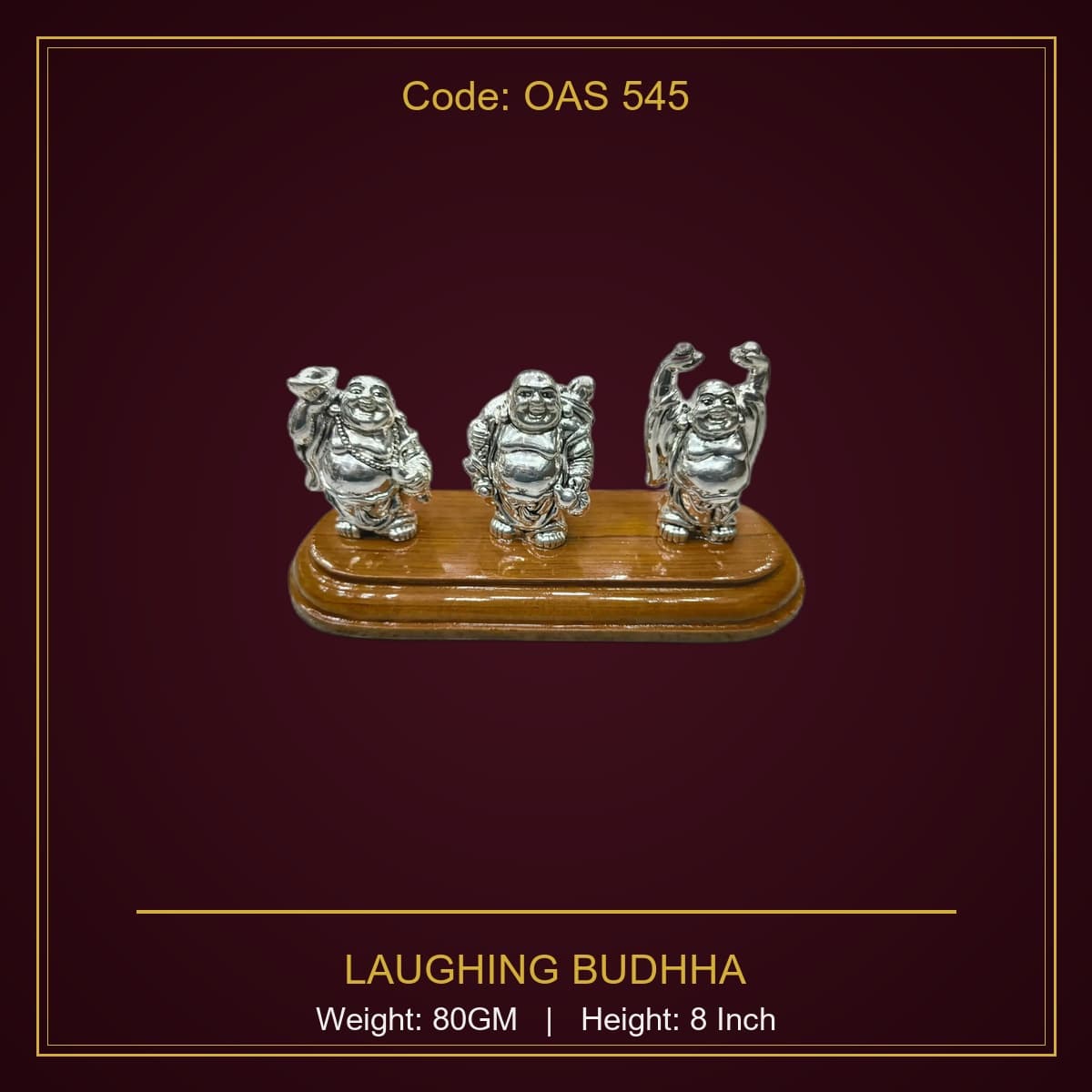 999 Silver Laughing Budhha