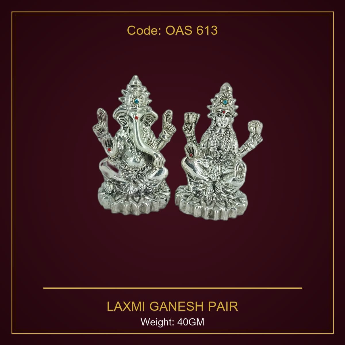 999 Silver Laxmi Ganesh Pair