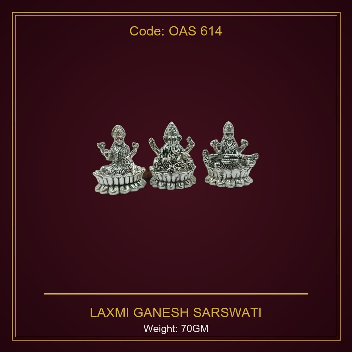 999 Silver Laxmi Ganesh Sarswati