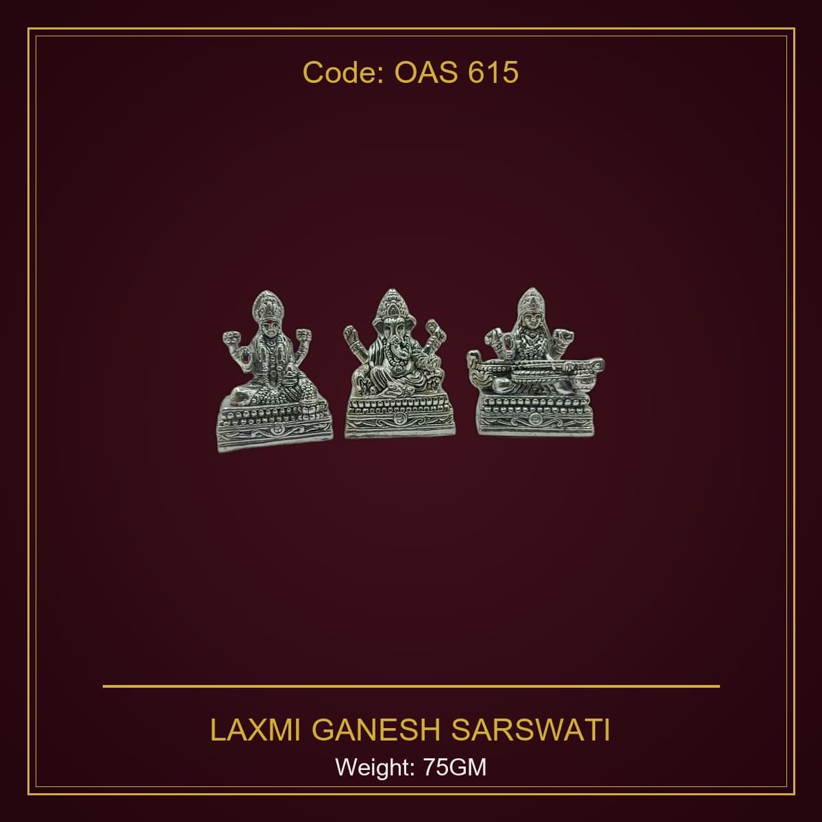 999 Silver Laxmi Ganesh Sarswati