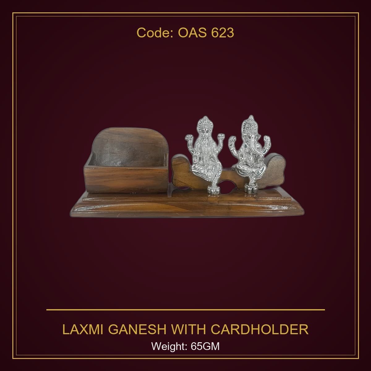 999 Silver Laxmi Ganesh With Cardholder
