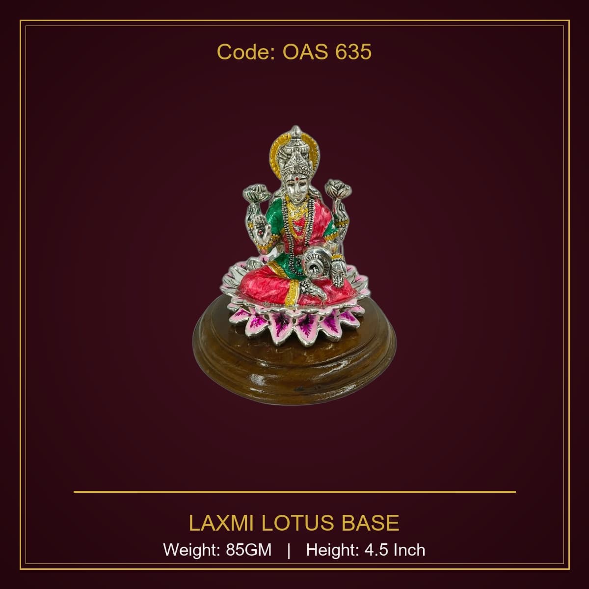 999 Silver Laxmi Lotus Base