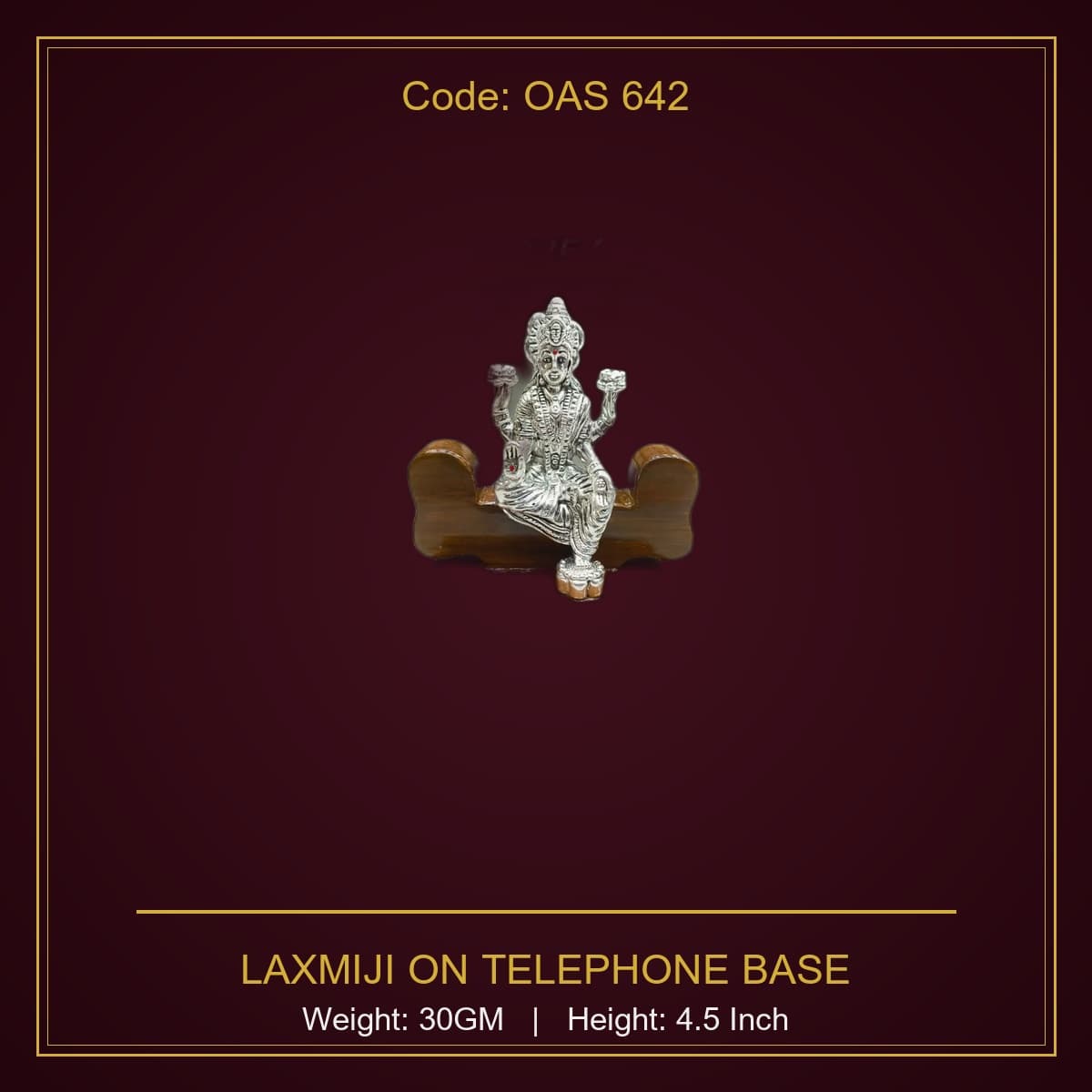 999 Silver Laxmiji On Telephone Base