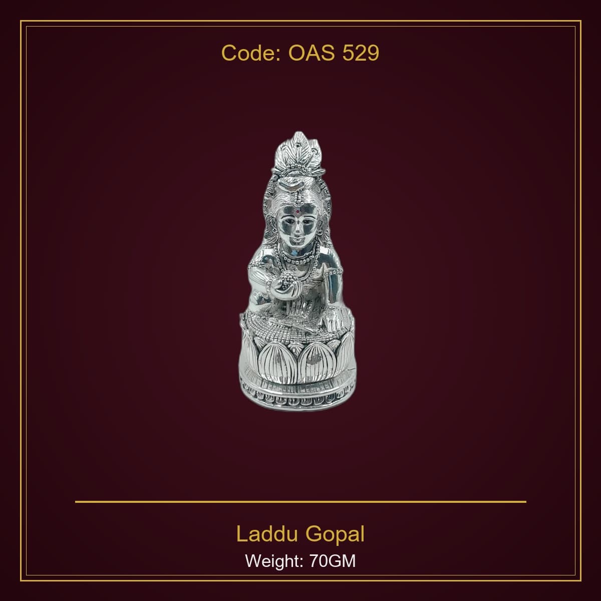 999 Silver Laddu Gopal
