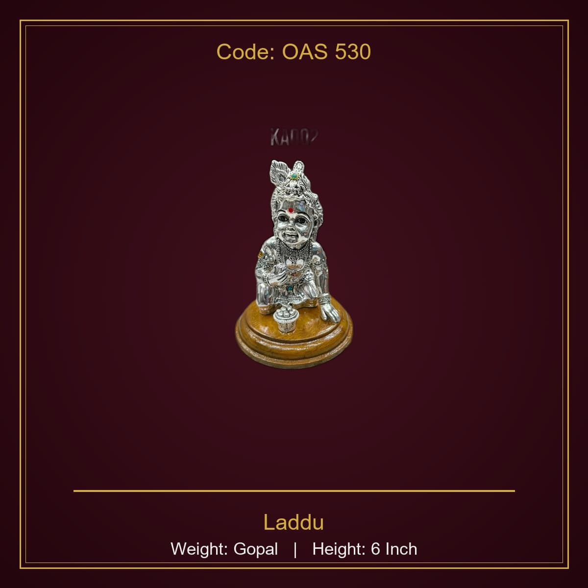 999 Silver Laddu Gopal