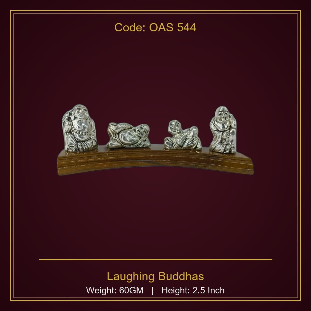 999 Silver Laughing Buddhas