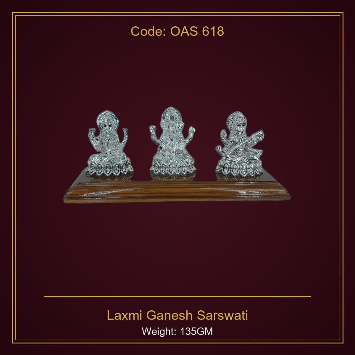 999 Silver Laxmi Ganesh Sarswati