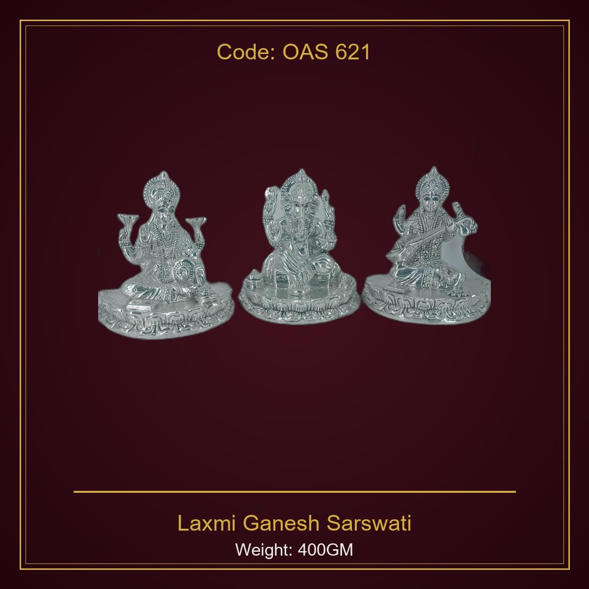 999 Silver Laxmi Ganesh Sarswati
