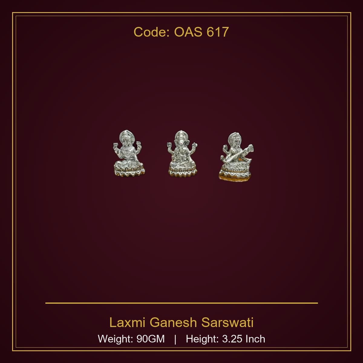 999 Silver Laxmi Ganesh Sarswati