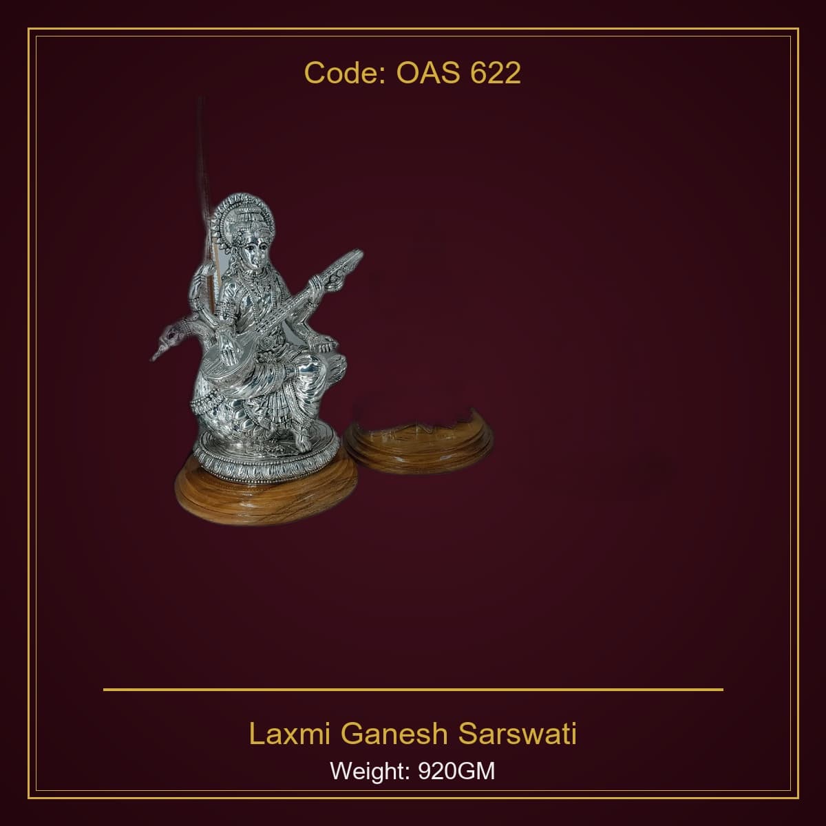 999 Silver Laxmi Ganesh Sarswati