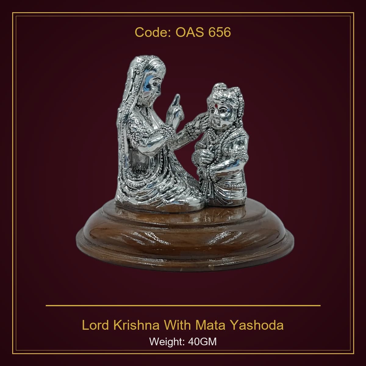 999 Silver Lord Krishna With Mata Yashoda