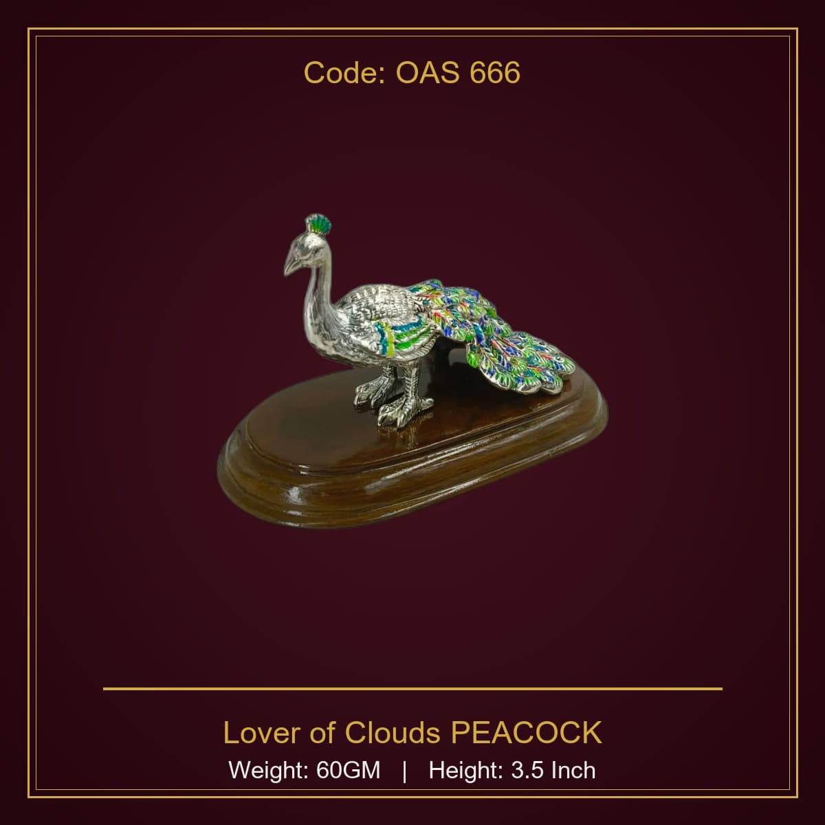 999 Silver Lover of Clouds ,PEACOCK