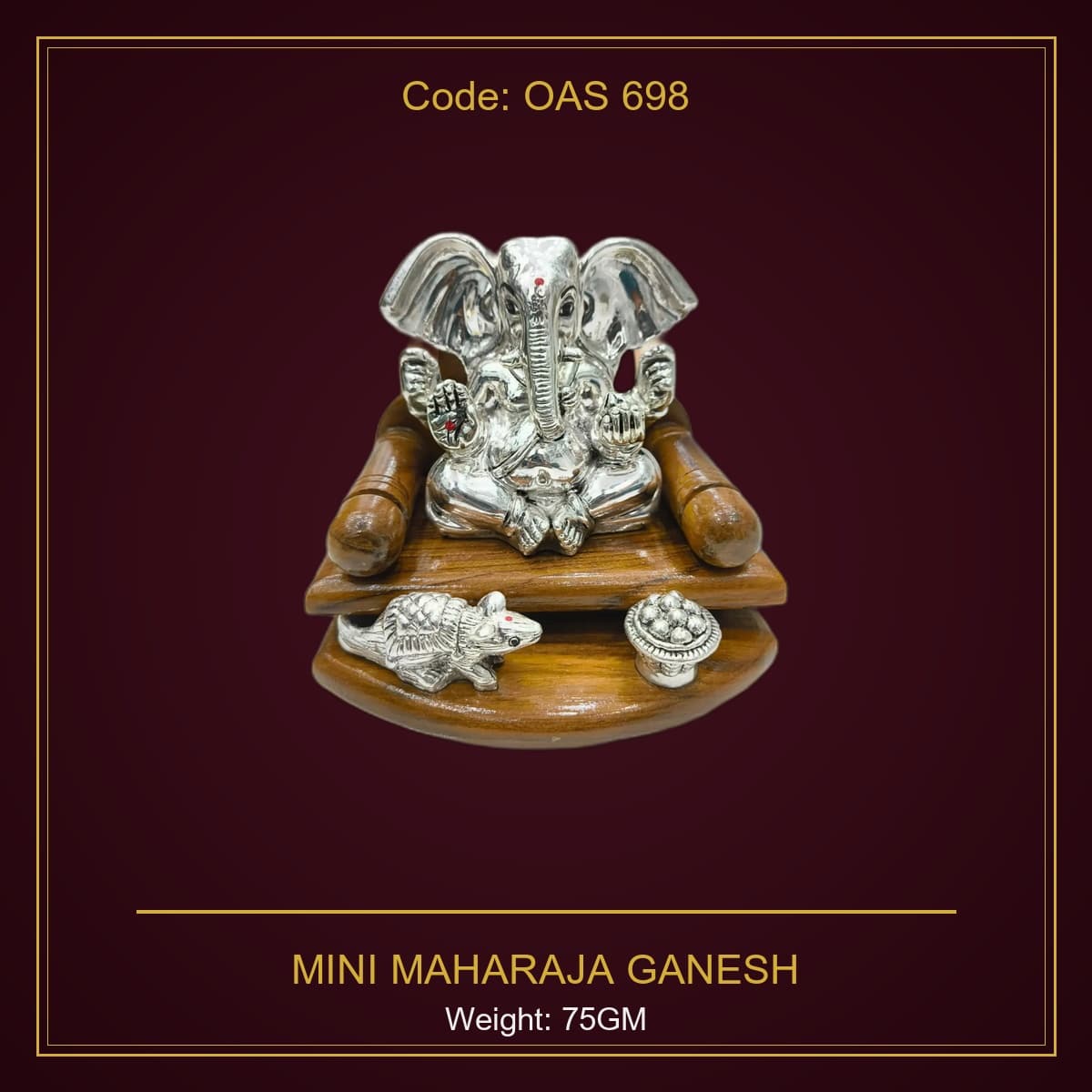999 Silver Mini Maharaja Ganesh