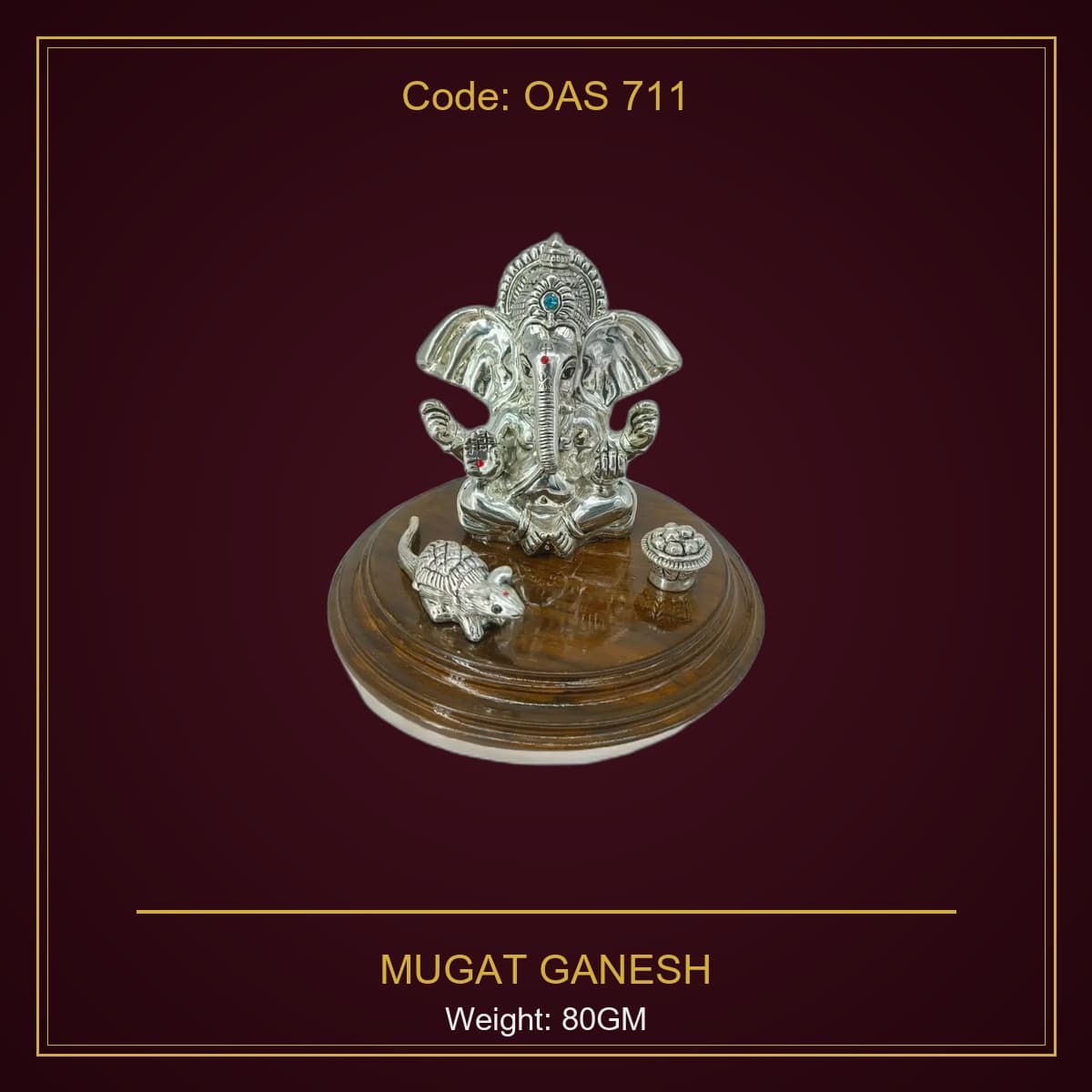 999 Silver Mugat Ganesh