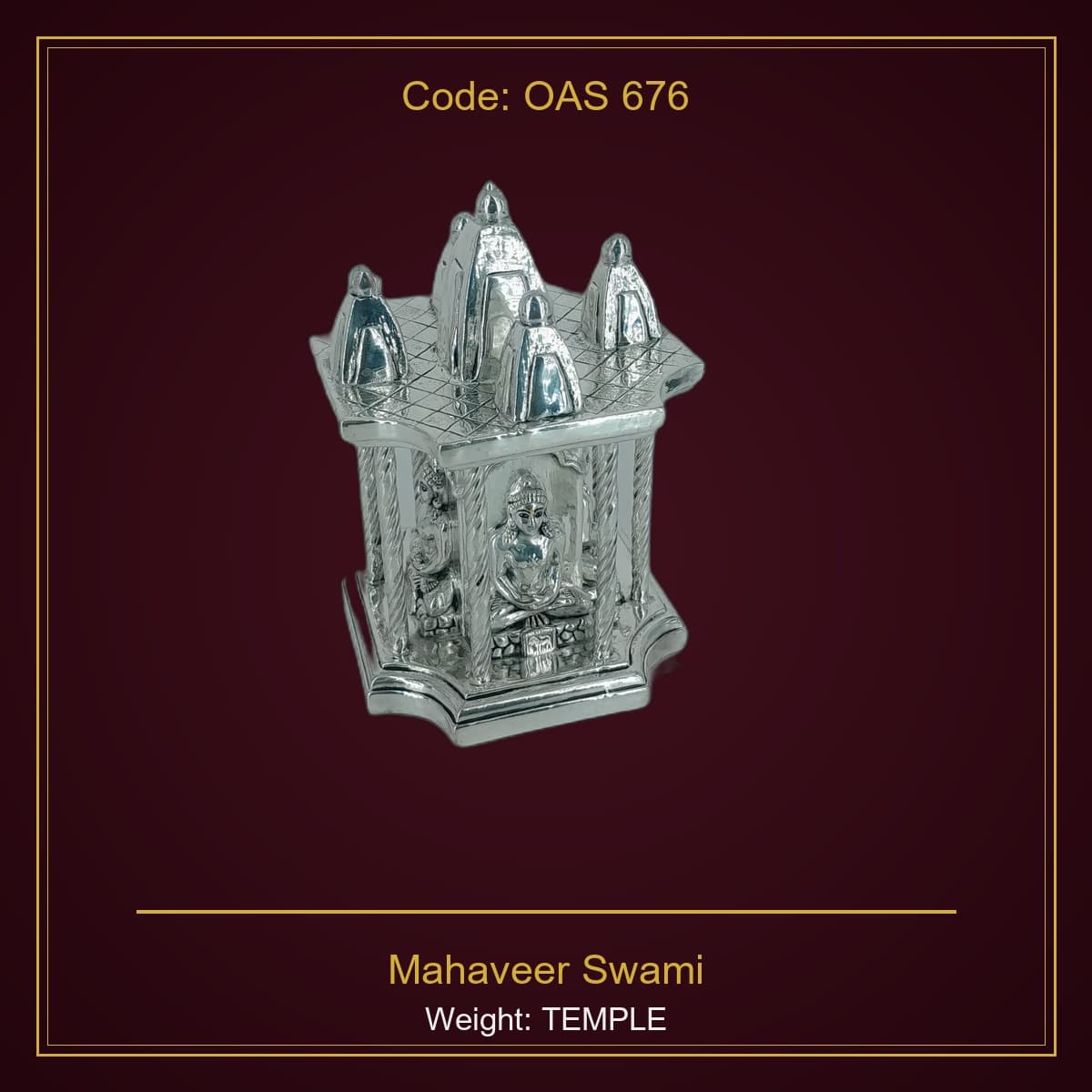 999 Silver Mahaveer Swami TEMPLE