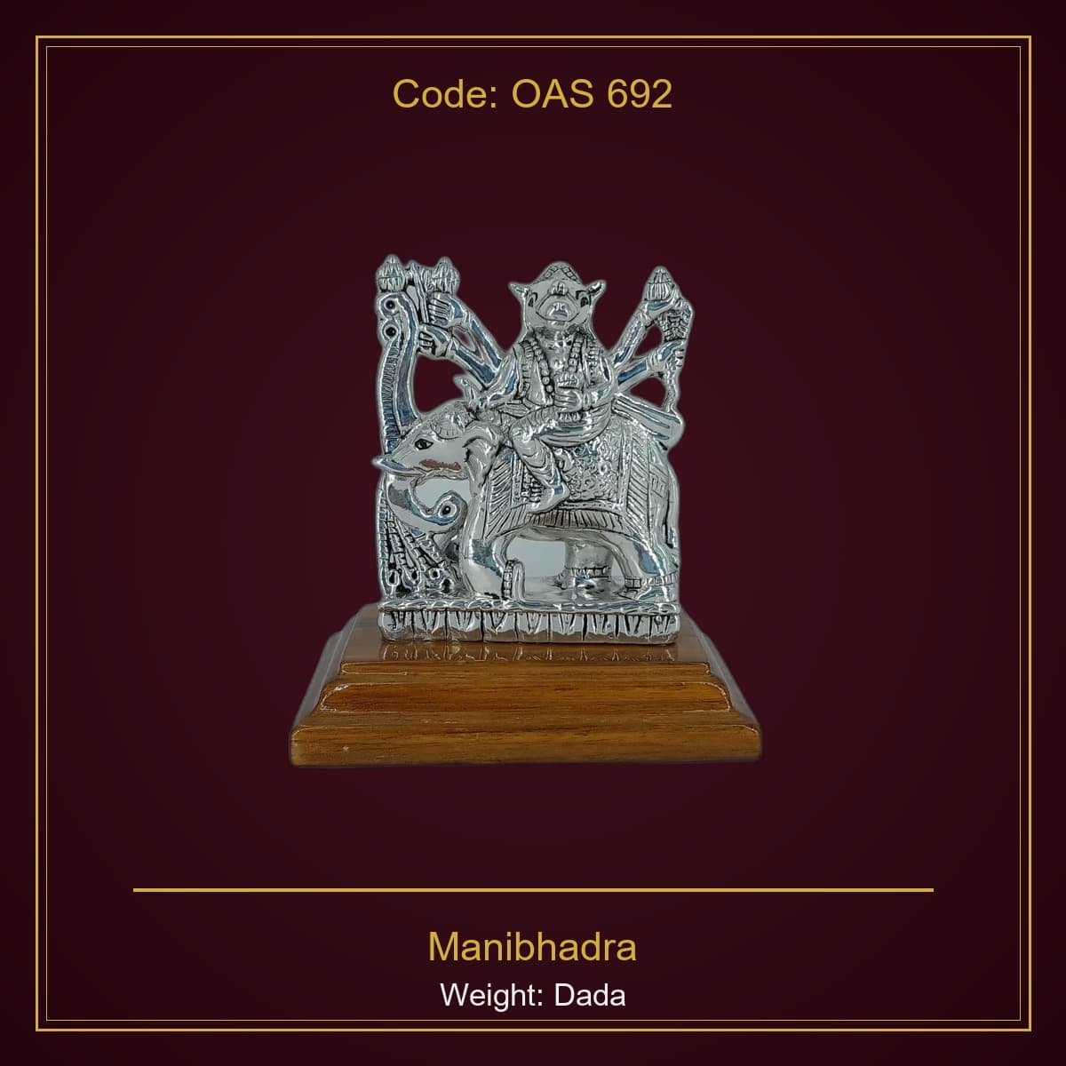 999 Silver Manibhadra Dada