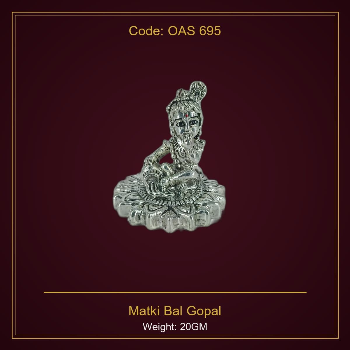 999 Silver Matki Bal Gopal