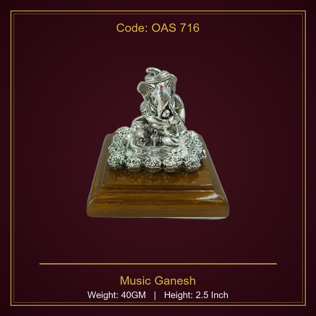 999 Silver Music Ganesh