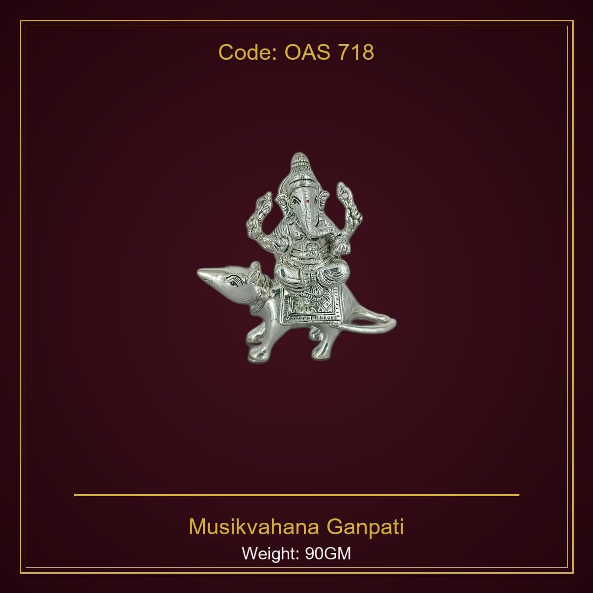 999 Silver Musikvahana Ganpati
