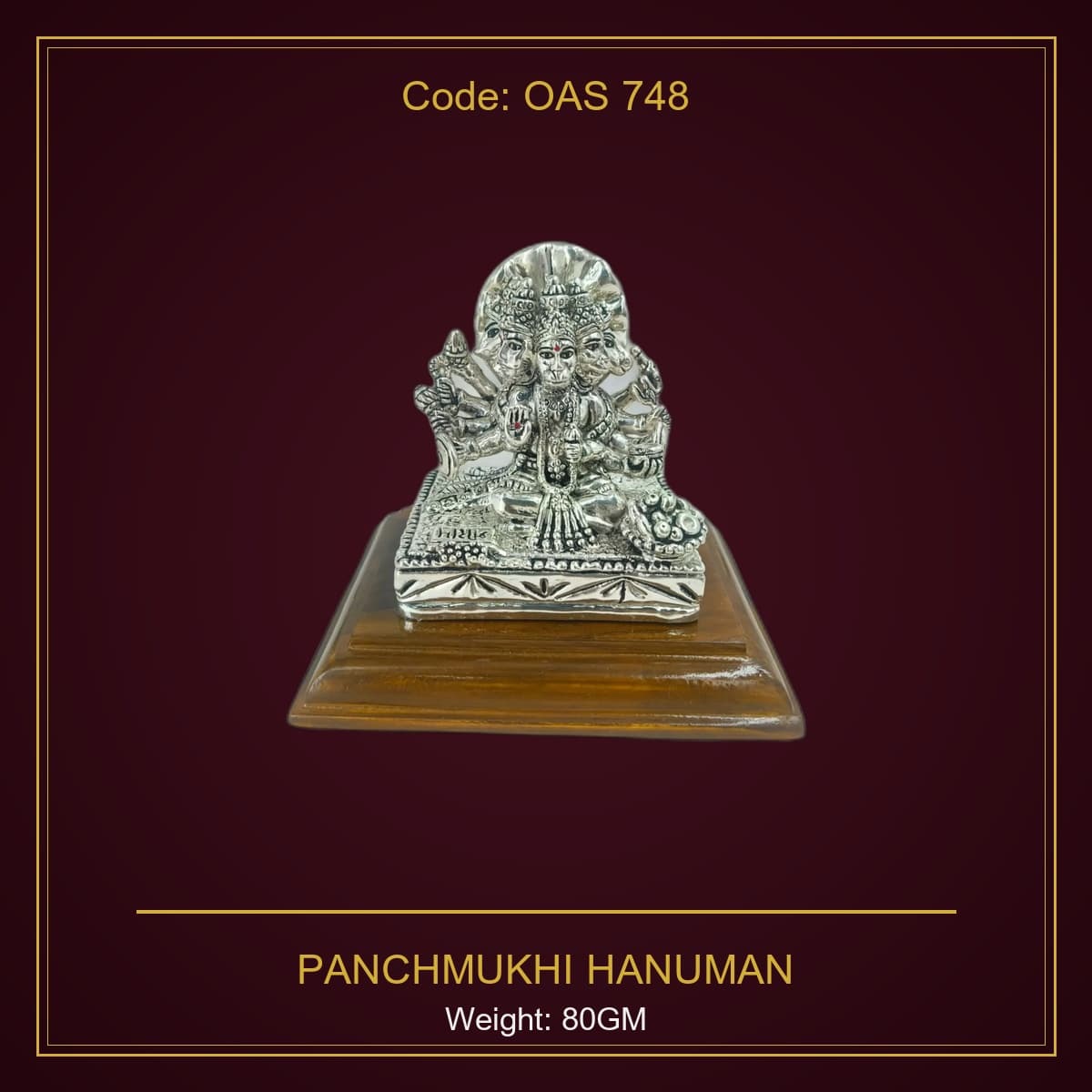 999 Silver Panchmukhi Hanuman
