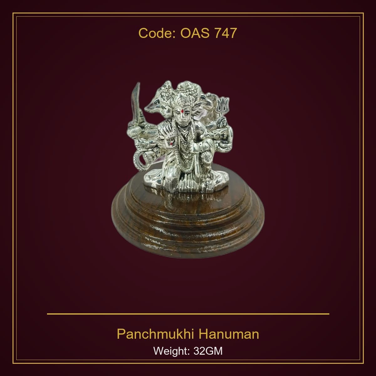 999 Silver Panchmukhi Hanuman