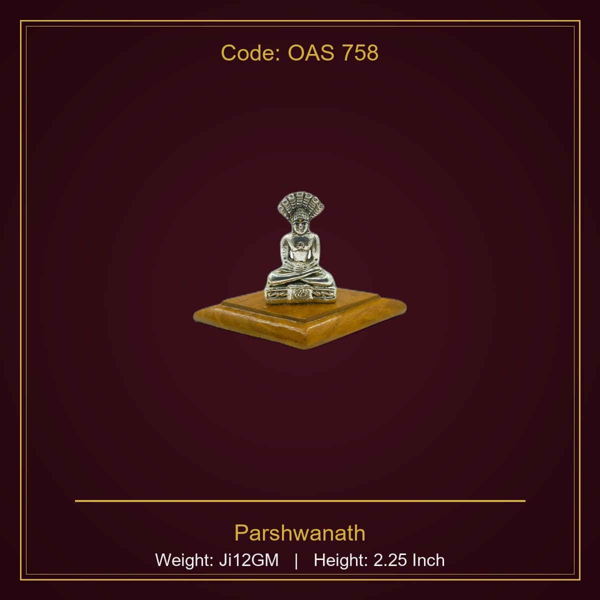 999 Silver Parshwanath Ji12GM